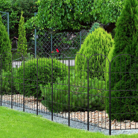OUSHENG arched fence panels suit patios, lawns, and flower beds.