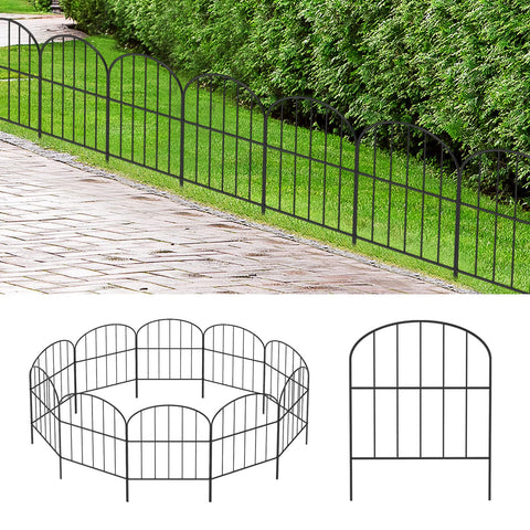 OUSHENG arched garden fence panel enhances decorative edging while protecting plants.