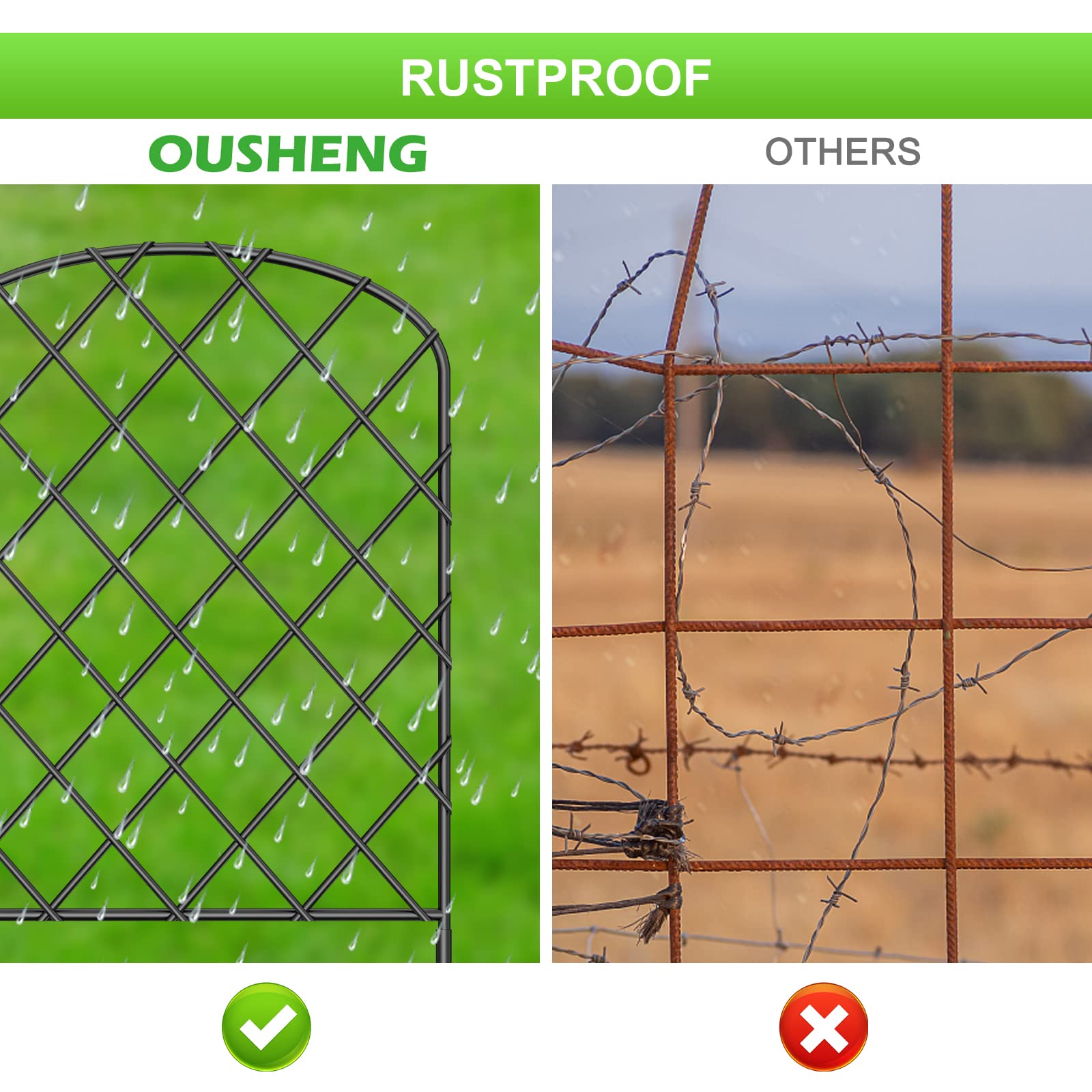 OUSHENG cable-tie design enables quick, one-person installation.