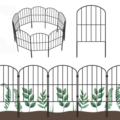 OUSHENG decorative garden fence with arched panels enhances borders and curb appeal.