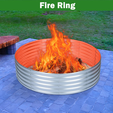 OUSHENG round garden bed features a weather-resistant finish for outdoor use.
