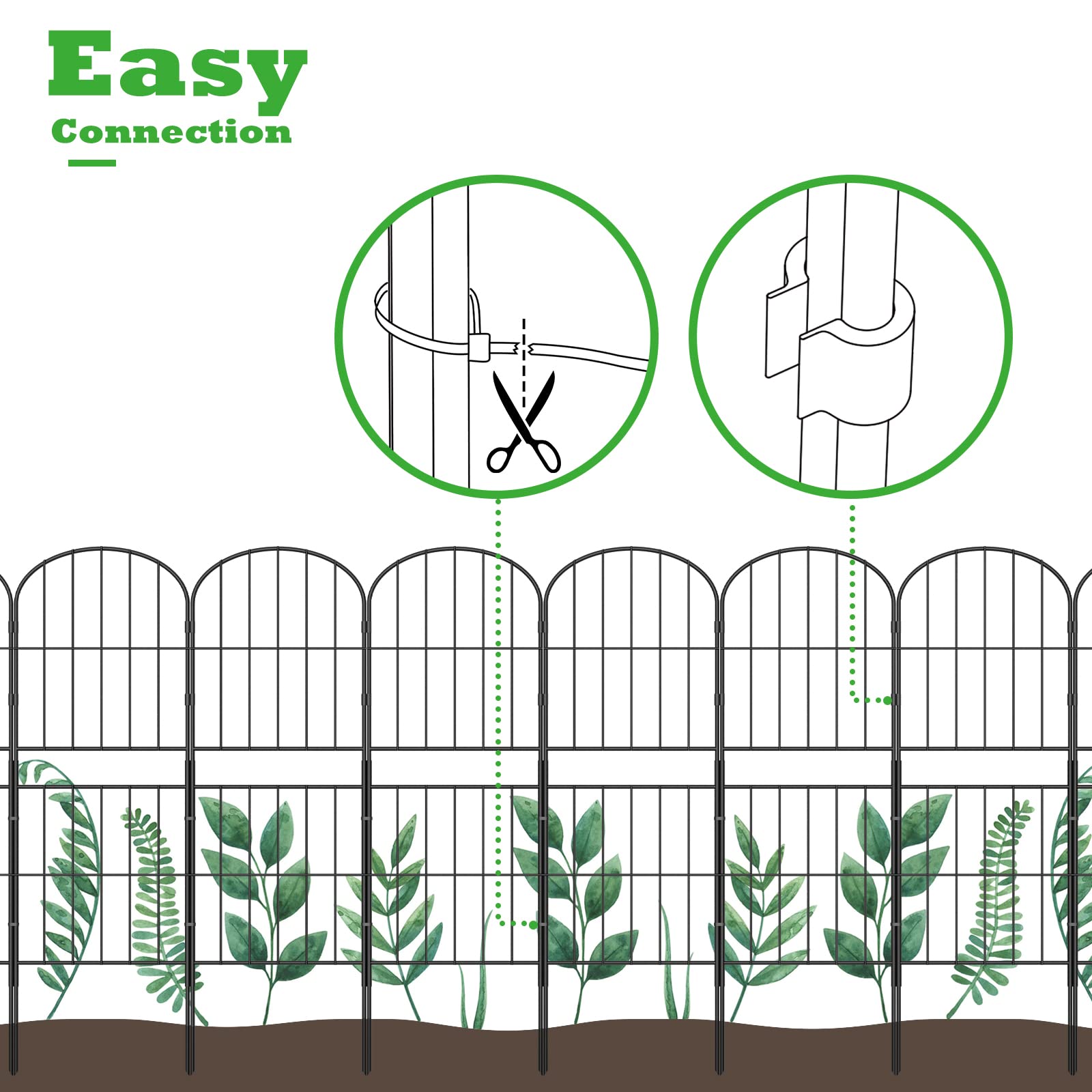 OUSHENG rustproof black garden wire provides durable outdoor border.