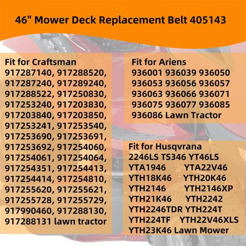 OUSTUE Craftsman 46-inch deck belt replacement for smooth operation