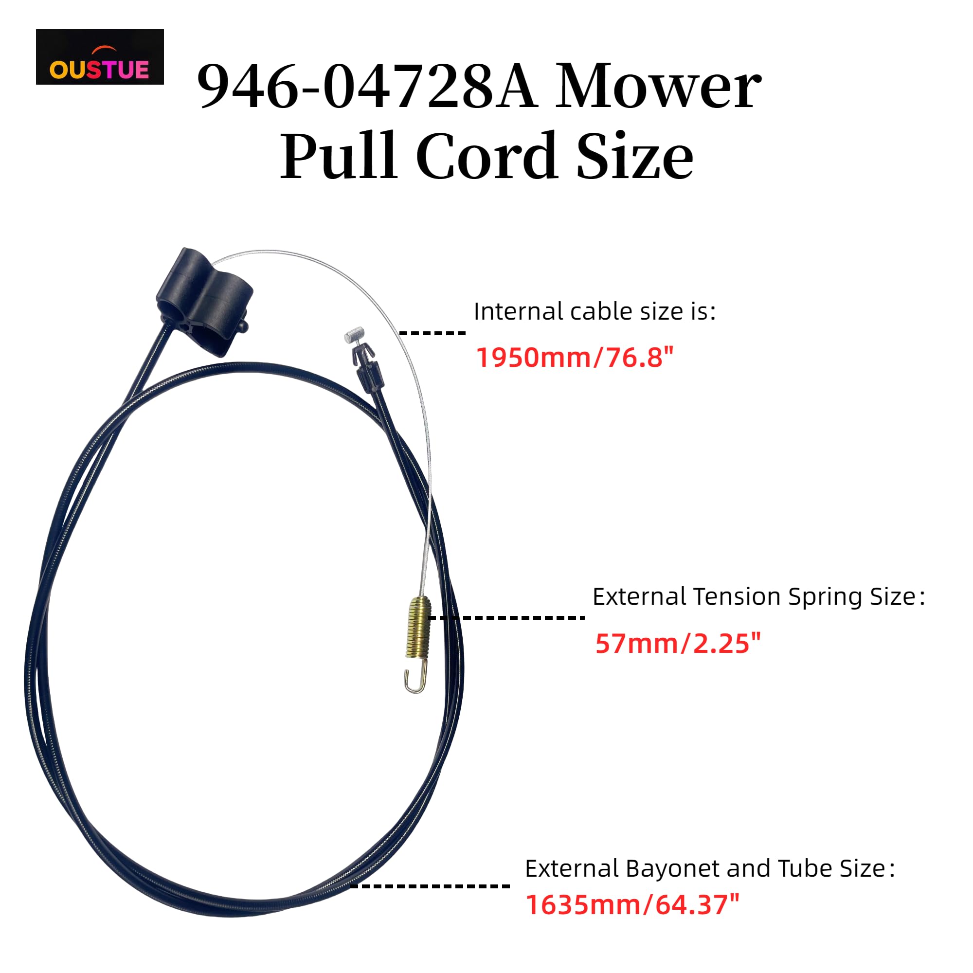 OUSTUE drive cable for Troy-Bilt TB200 TB210, reliable performance for lawn mower control