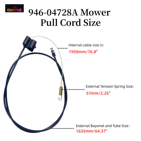 OUSTUE drive cable for Troy-Bilt TB200 TB210, reliable performance for lawn mower control