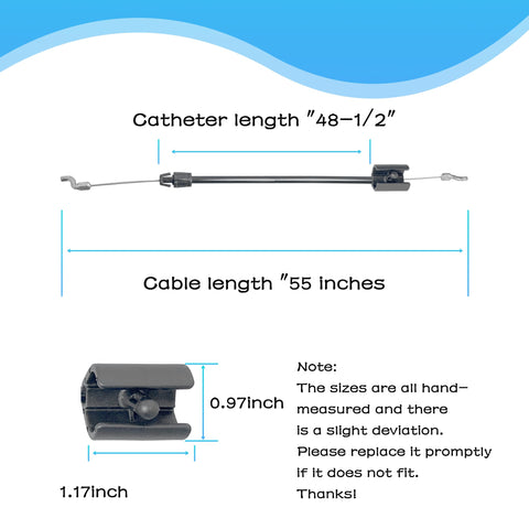 OUSTUE zone control cable for HU700/HU800 series with Z-bend ends for smooth throttle action