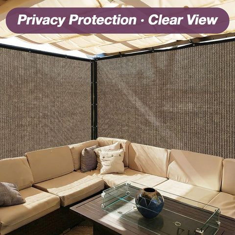 Outaro Mocha pergola-coverage demonstrates light-filtering and privacy.