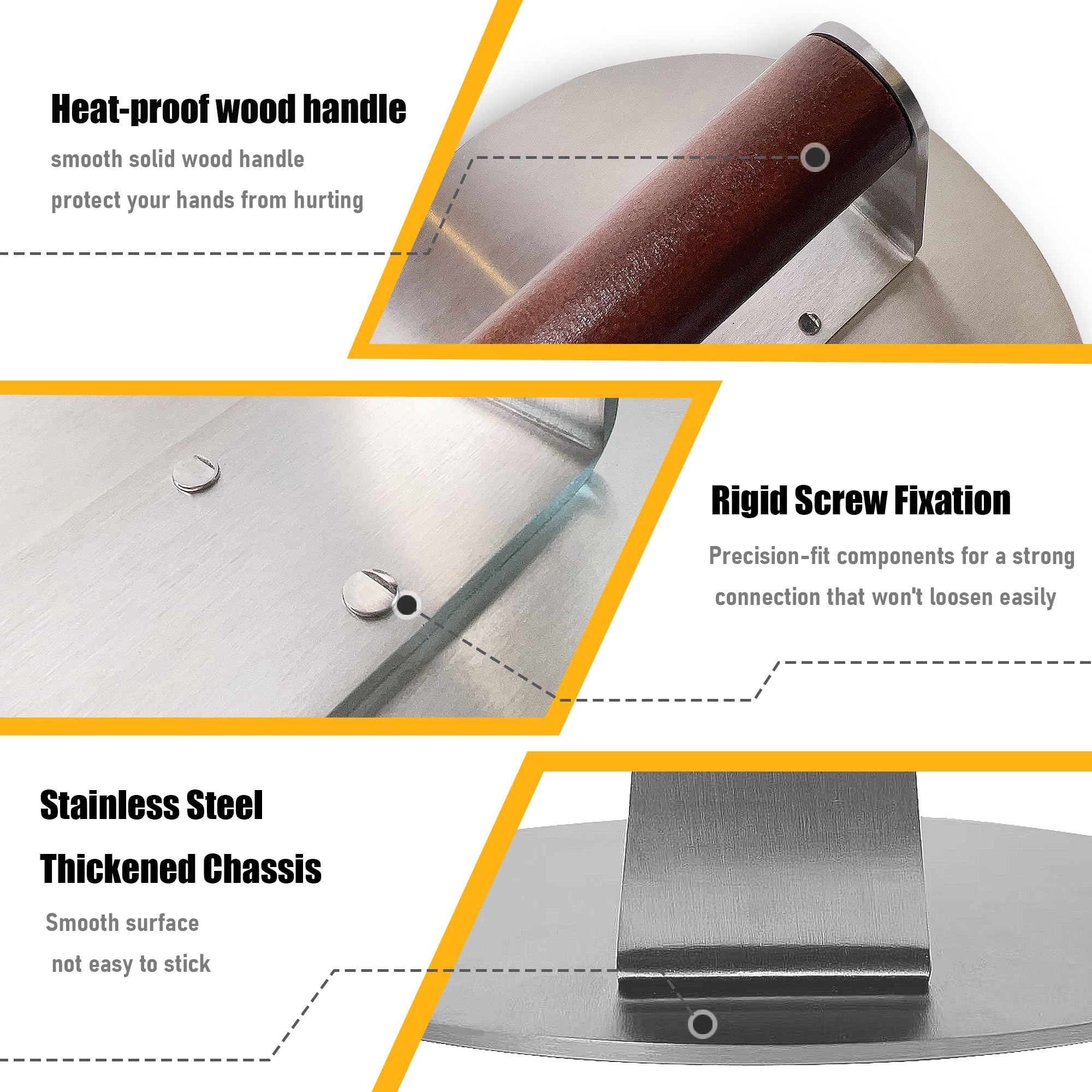 OUTDO.MXT wooden-handle design provides cool-touch grip during cooking