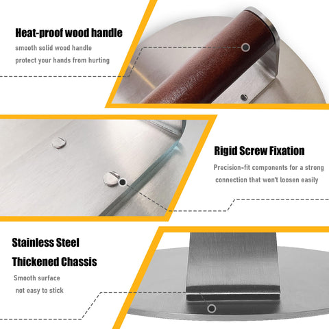 OUTDO.MXT wooden-handle design provides cool-touch grip during cooking