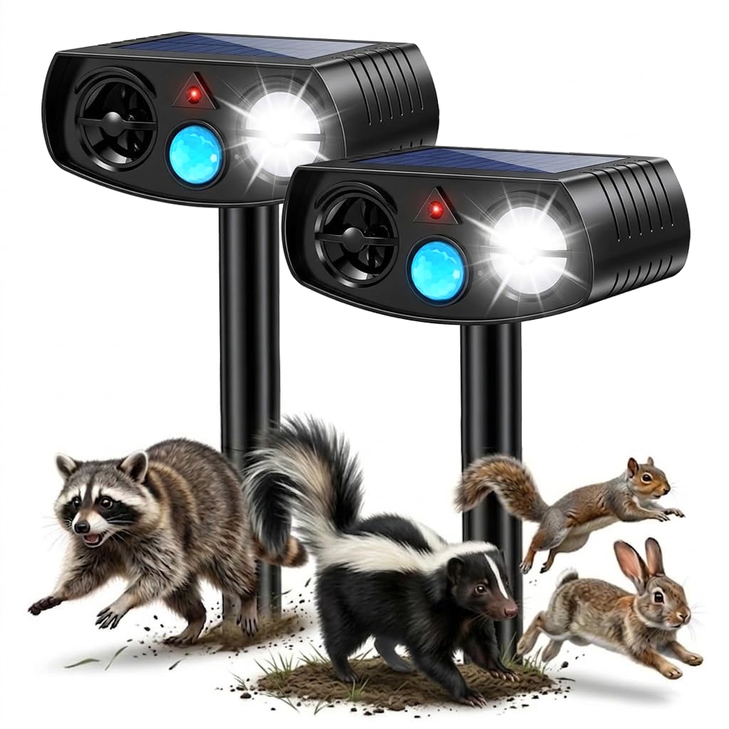 Outdoll solar animal repeller 2-pack keeps gardens pest-free