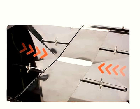 Outdoor Bazaar grease tray set comes with hardware for simple setup