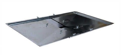 Outdoor Bazaar grease tray set includes measurements to verify fit before purchase