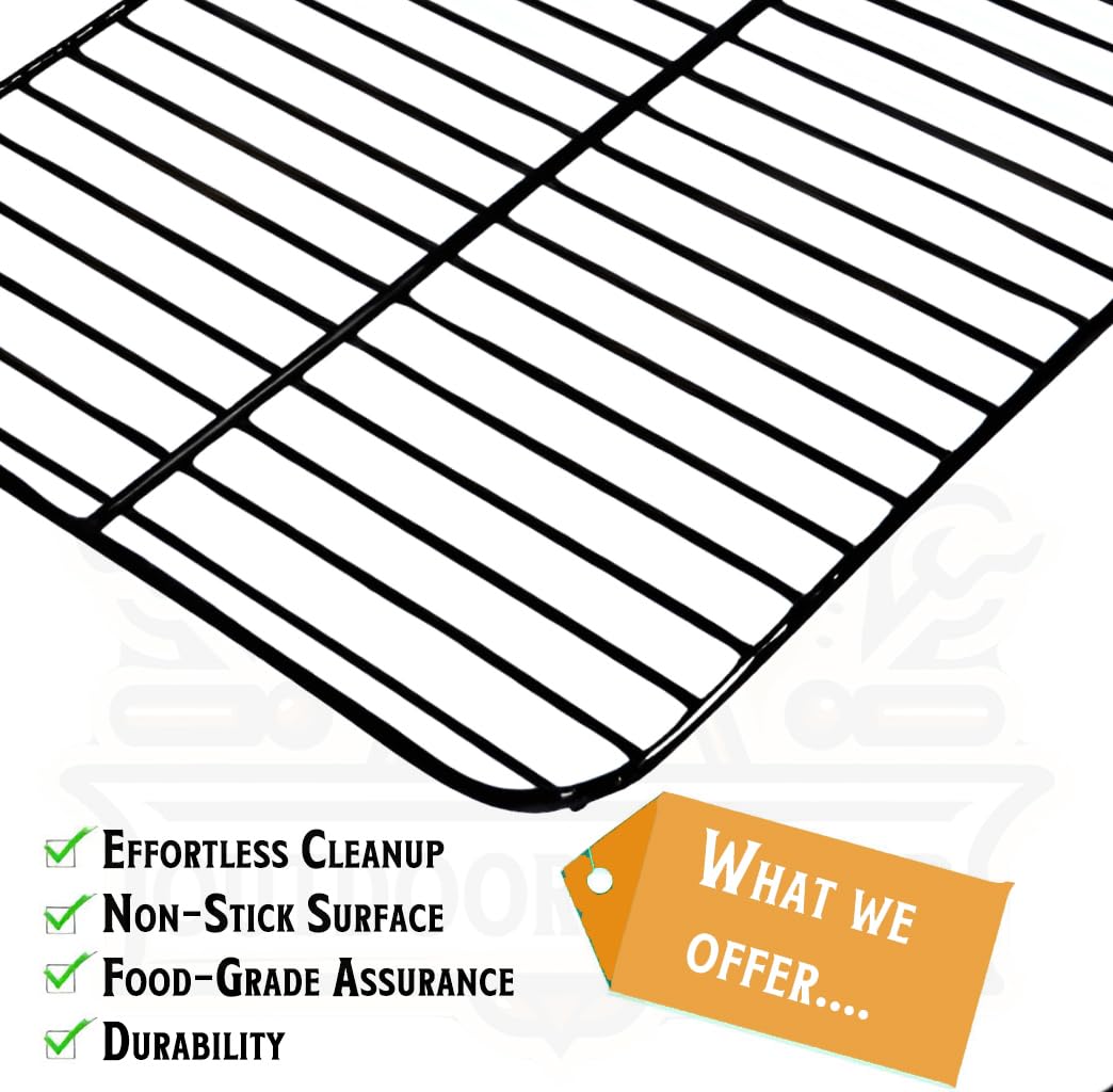 Outdoor Bazaar porcelain-coated steel grill grid close-up