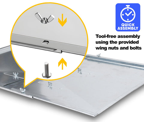Outdoor Bazaar grease tray three-piece design enables quick assembly