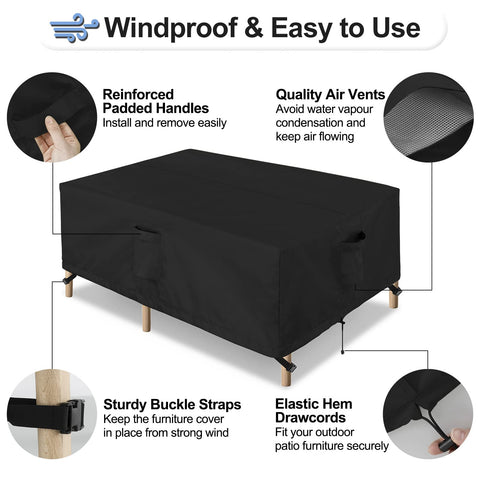 OutdoorLines four size options suit tables, sofas, and benches.