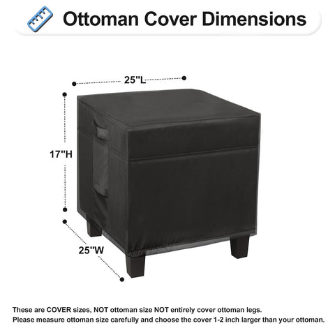 OutdoorLines windproof buckles keep the ottoman secure during storms