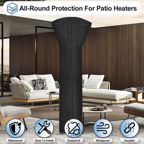 OutdoorLines waterproof oxford fabric shields your heater from rain and spills.