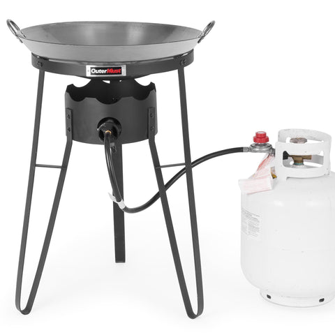 OuterMust backyard tailgating setup enhances social outdoor cooking with powerful heat.