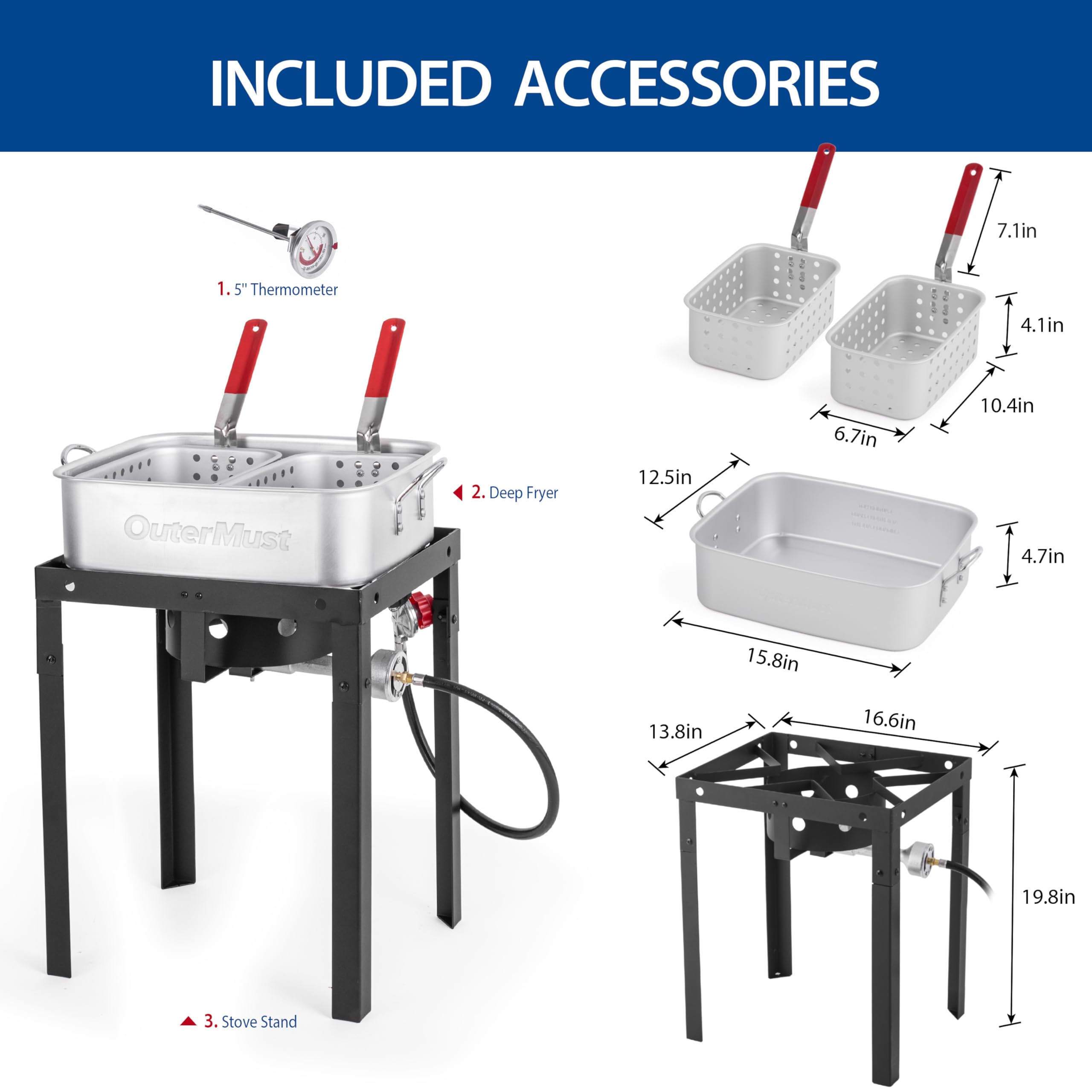 OuterMust hang-to-drain baskets simplify draining and reduce mess