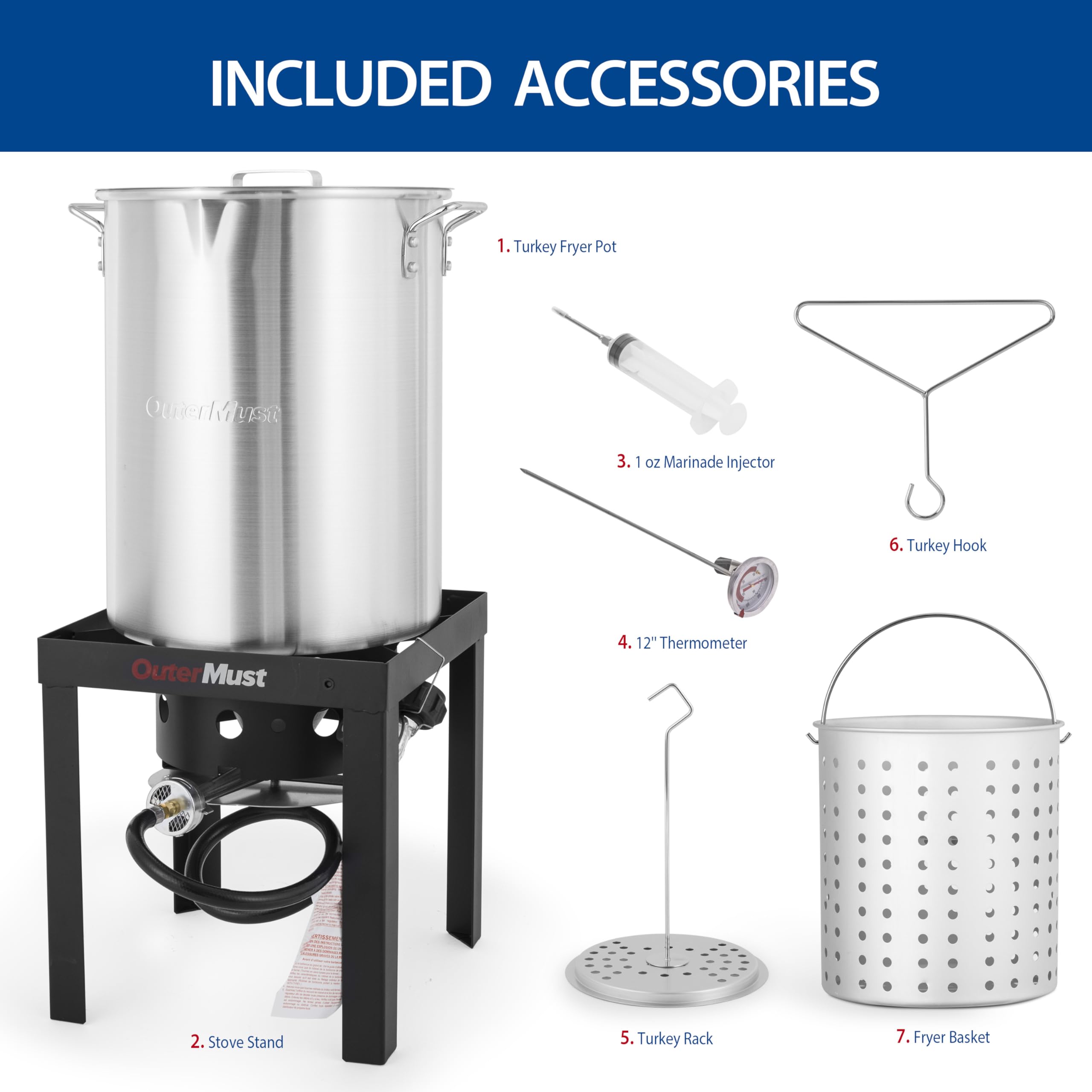 OuterMust CSA-regulator and 10 PSI valve support safe outdoor operation.