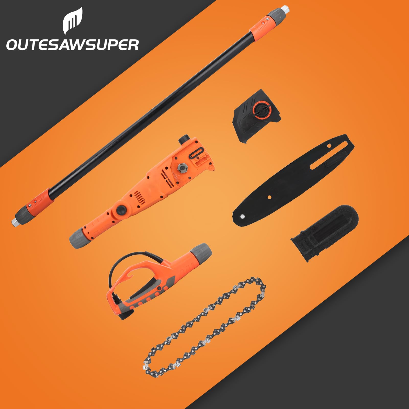 OUTESAWSUPER ergonomic rubber grip for comfortable extended use