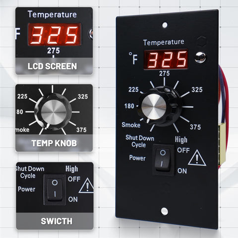 OUTGIK P setting button on the front panel enables quick mode access.