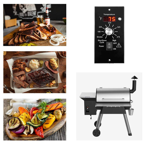 OUTGIK smoke mode with 180 to 450 F range supports flexible smoking and grilling.