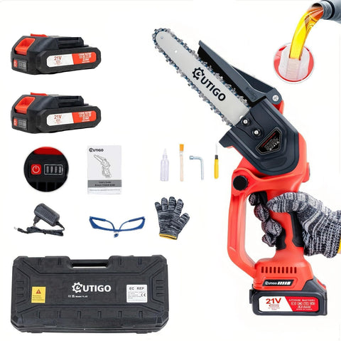 OUTIGO chainsaw 8in cutting action for fast woodwork