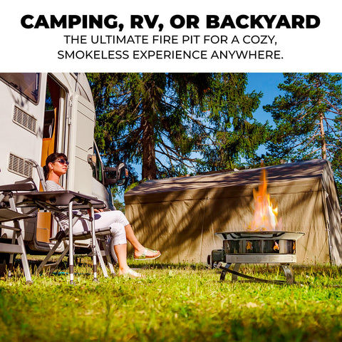 Outland Living 58,000 BTU firebowl heats outdoor gatherings without smoke