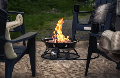 Outland Living Cypress 58,000 BTU output provides ample warmth for gatherings