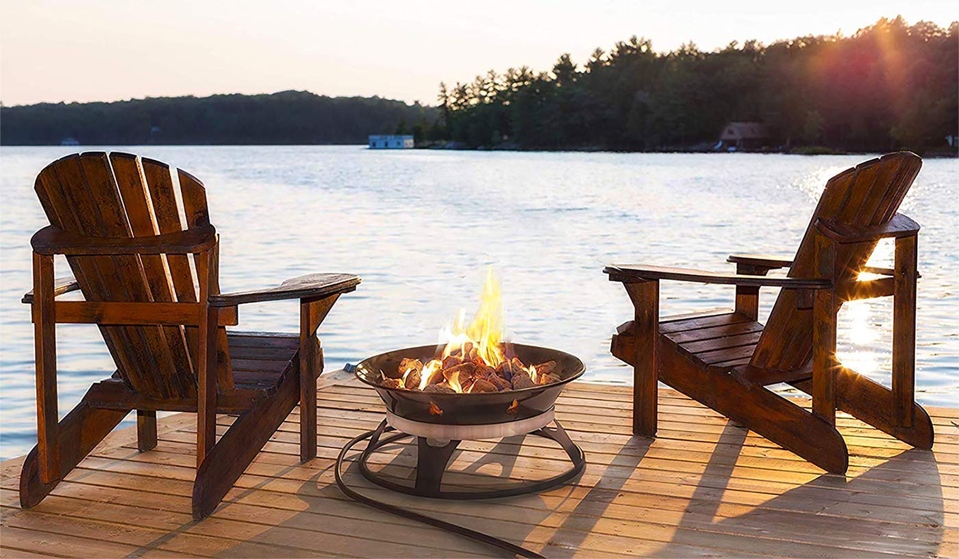 Outland Living Cypress fire pit kit included for quick setup outdoors