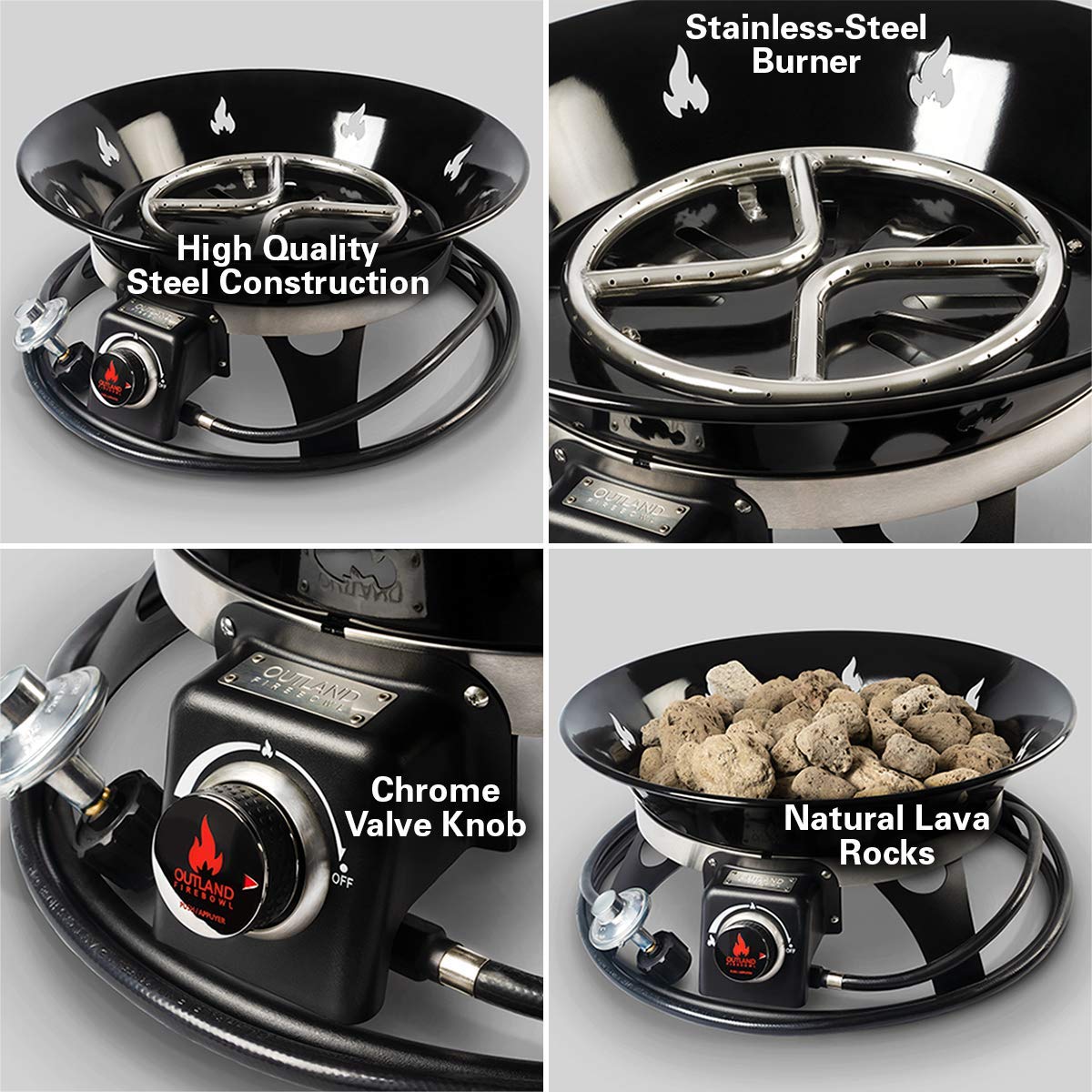Outland Living Cypress smokeless flame for relaxed outdoor evenings