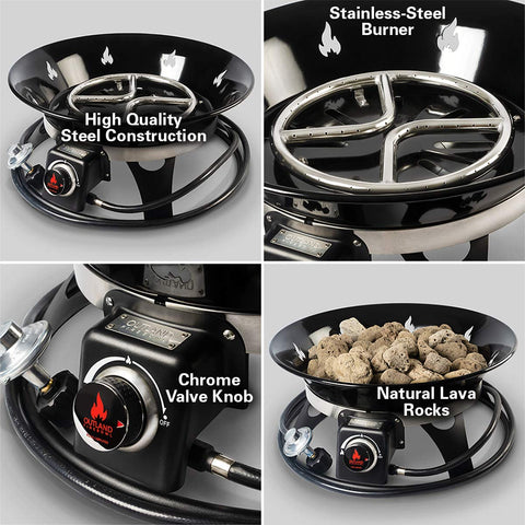Outland Living Cypress smokeless flame for relaxed outdoor evenings