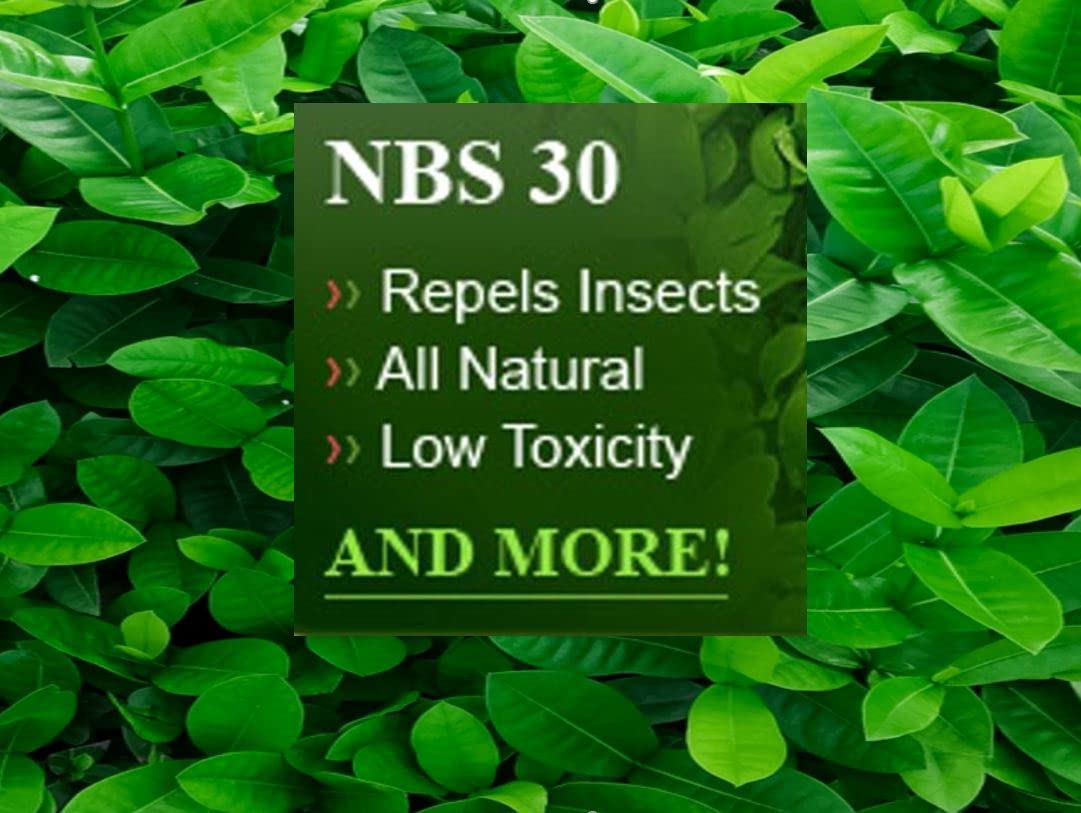 Outlast NBS30 dosage pack showing five-gallon time-release repellency options.