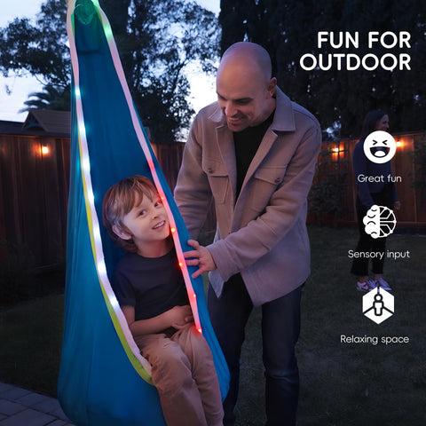 OUTREE Durable stitching reinforces safety and longevity of the pod swing.