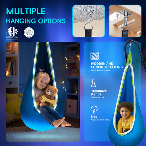 OUTREE Easy setup hanging chair enables quick, safe installation.