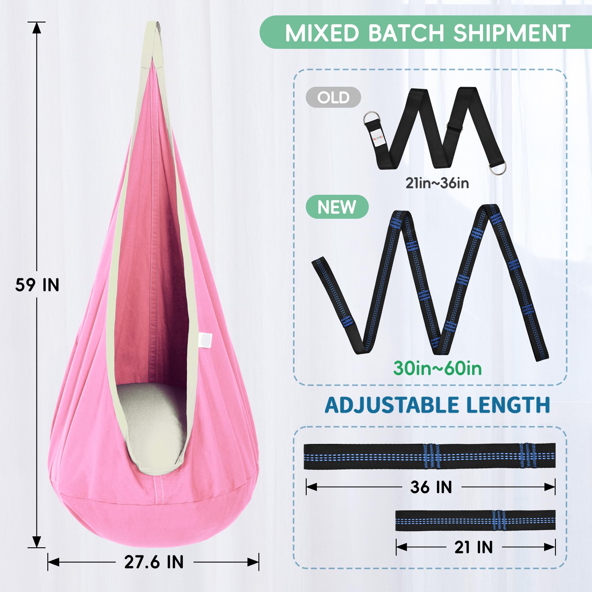 OUTREE swing supports up to 100 pounds for safe, everyday use.