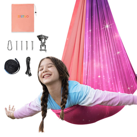 OUTREE sensory swing for kids with calming visuals for focused play