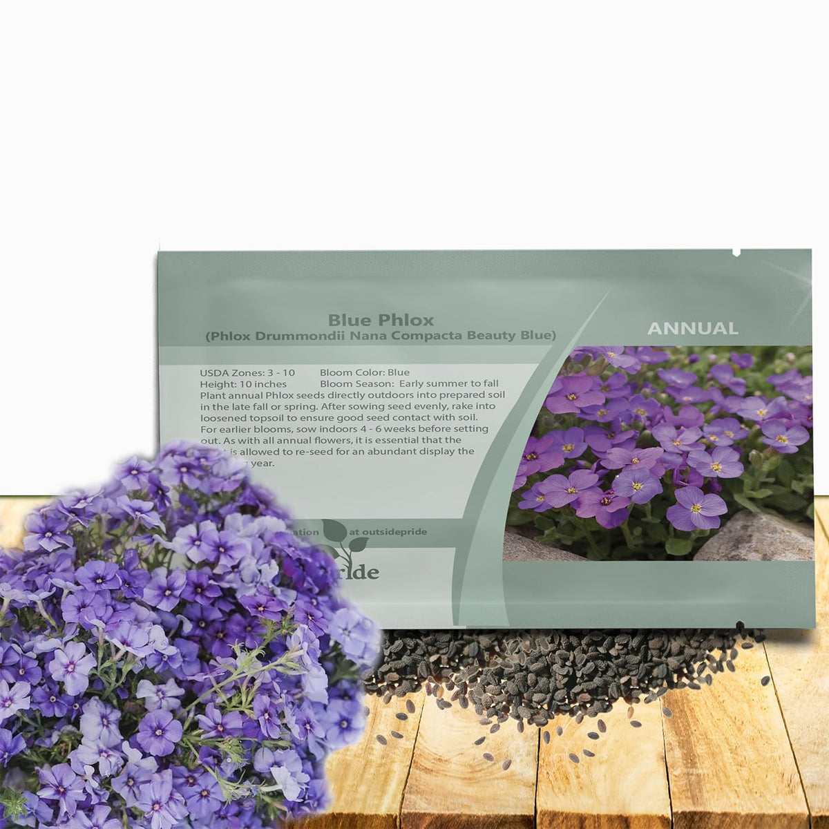 Outsidepride Blue Phlox Seeds deliver vibrant blooms for borders and containers.