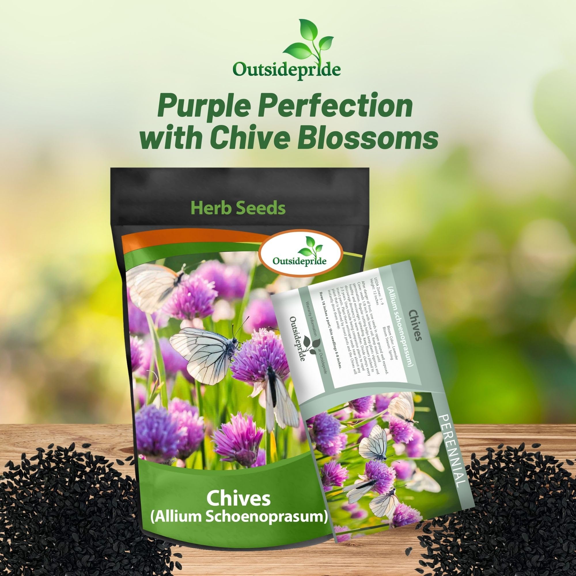 Outsidepride chives lavender flowers edible and decorative in summer.