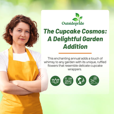 Outsidepride Cupcakes Blush Cosmos blooms attract bees and butterflies