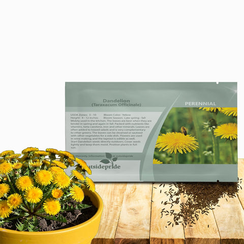 Outsidepride dandelion seeds pack for effortless edible landscaping.
