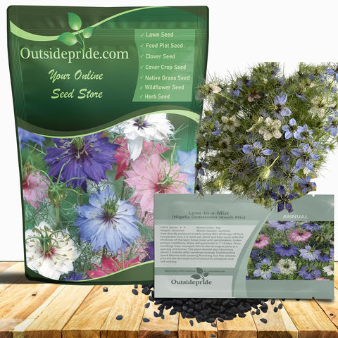 Outsidepride Jewels Mix Nigella seeds bloom in vibrant colors for borders and arrangements.