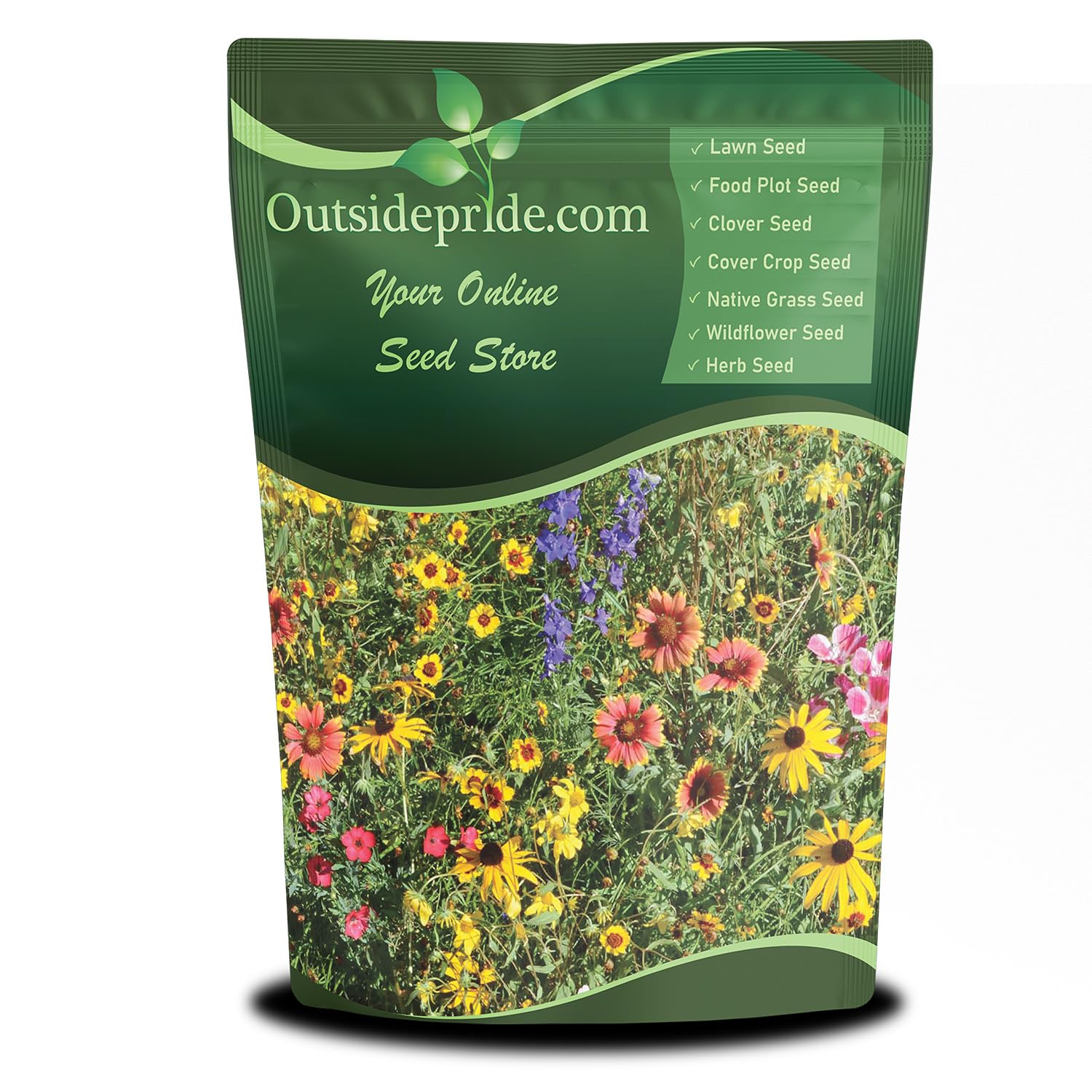 Outsidepride Mountain Wild Flower Seed Mix Pack for high-elevation beds, vibrant color.