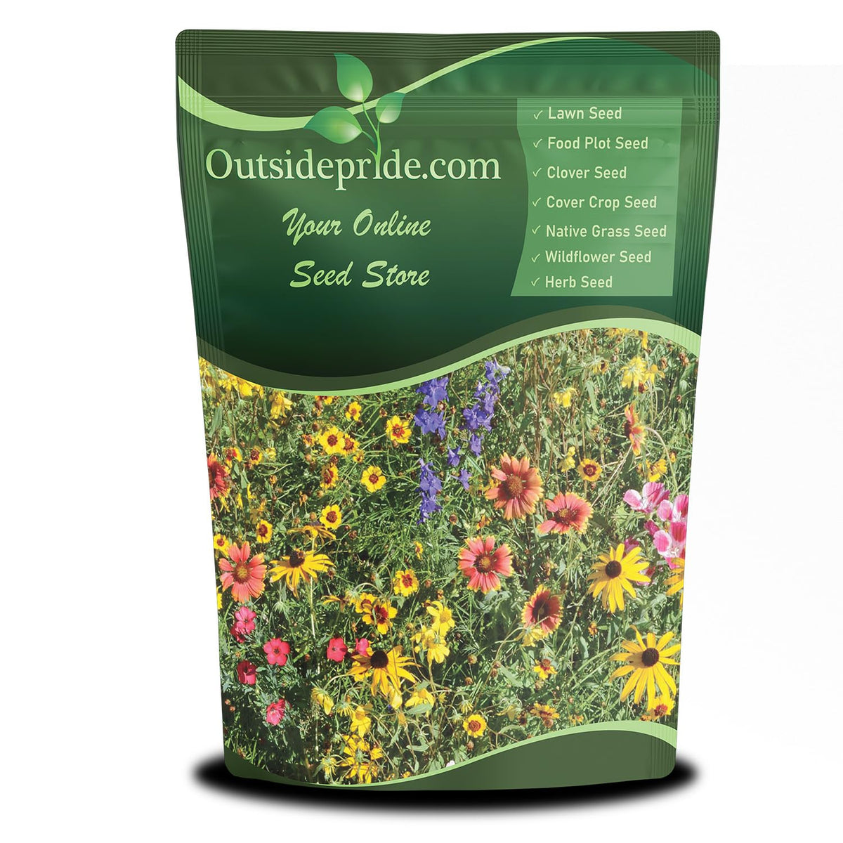 Outsidepride Mountain Wild Flower Seed Mix Pack for high-elevation beds, vibrant color.