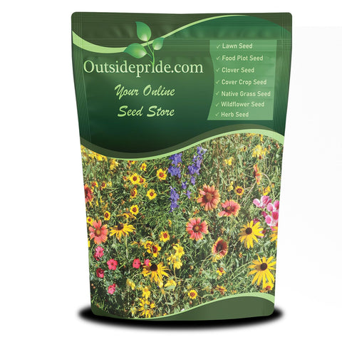 Outsidepride Mountain Wild Flower Seed Mix Pack for high-elevation beds, vibrant color.