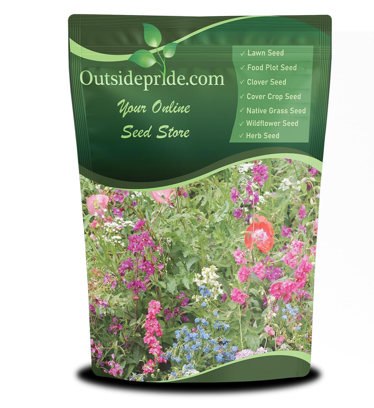 Outsidepride partial shade wildflower seed mix boosts color in low-sun beds