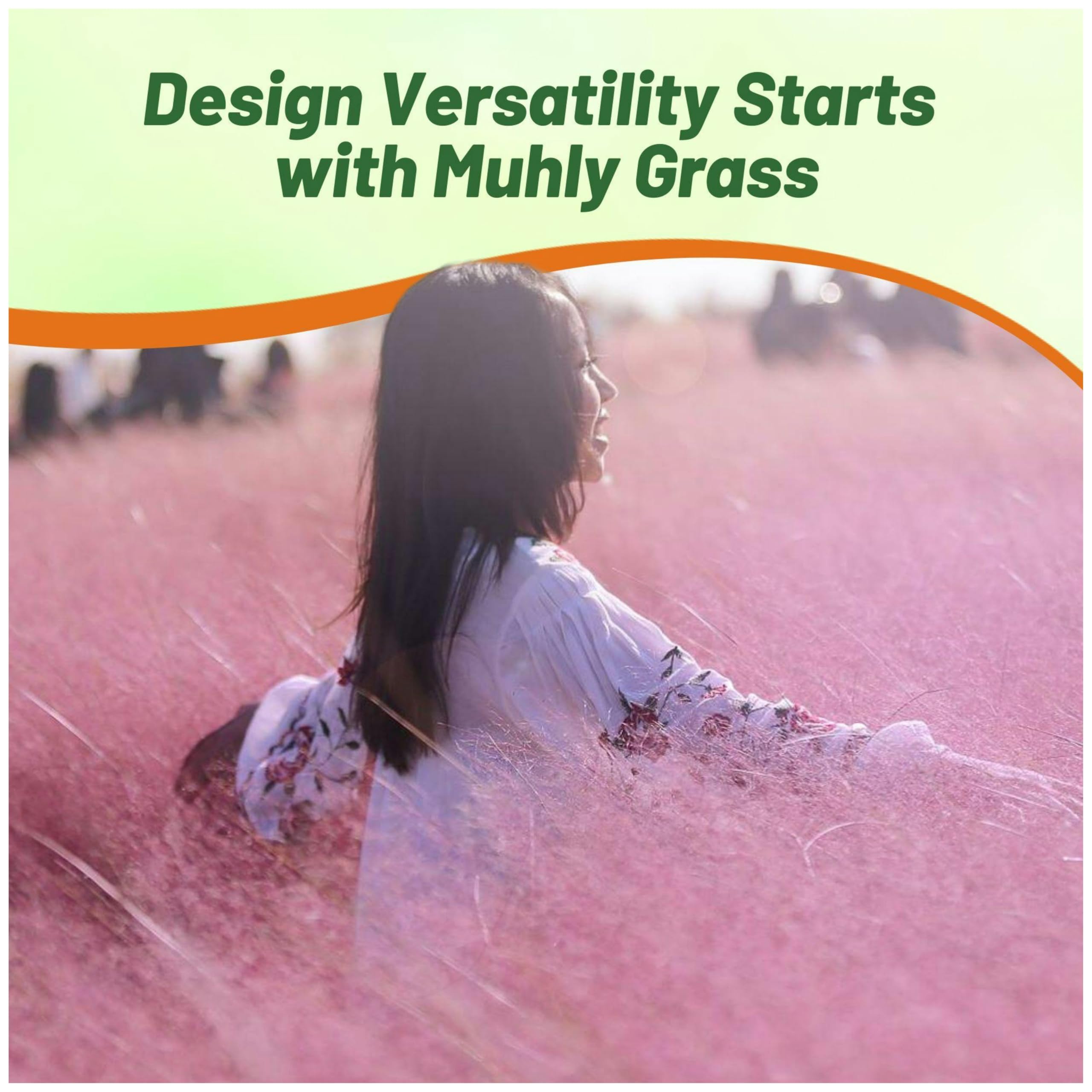Outsidepride Pink Muhly attracts pollinators in the garden.