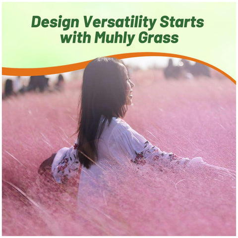 Outsidepride Pink Muhly attracts pollinators in the garden.