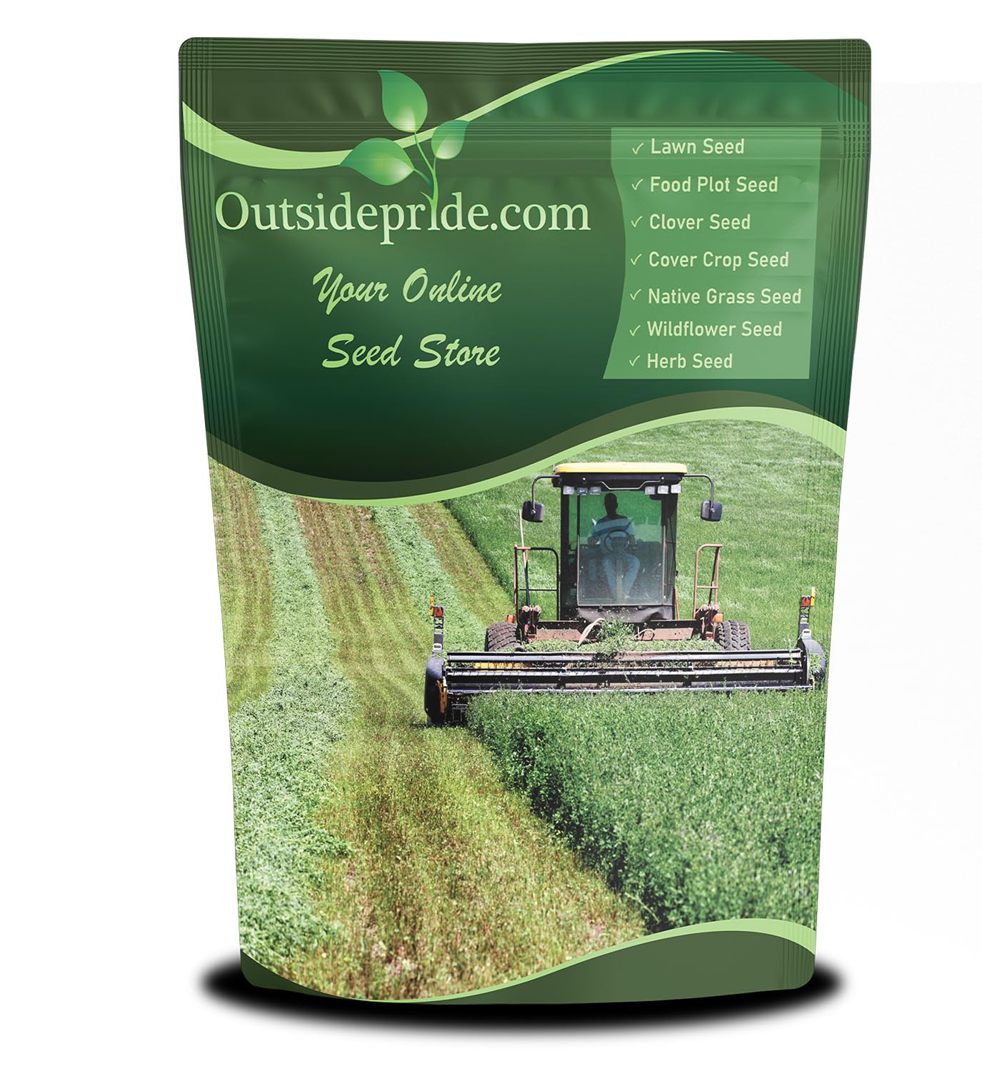 Outsidepride vernal alfalfa seed bag ready for lush pasture planting